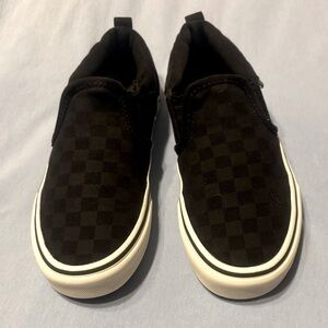 Van’s Off the Wall Black and Gray Checkerboard Skateboard Shoes